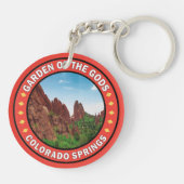 Tuin van de Gods Colorado Springs Badge Sleutelhanger (Achterkant)