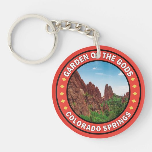Tuin van de Gods Colorado Springs Badge Sleutelhanger (Voorkant)
