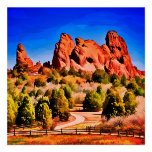 Tuin van de Gods Colorado Springs Perfect Poster