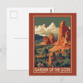 Tuin van de Gods Colorado Springs Travel Briefkaart (Voorkant / Achterkant)