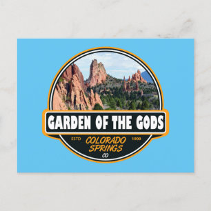 Tuin van de Gods Colorado Springs Travel Emblem Briefkaart