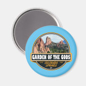 Tuin van de Gods Colorado Springs Travel Emblem Magneet (Voorkant / Achterkant)