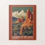 Tuin van de Gods Colorado Springs Travel  Legpuzzel<br><div class="desc">Tuin van het vectorontwerp Gods. Dit natuurpark,  gelegen aan de basis van de Pikes Peak,  biedt verbluffende geologische formaties,  het klimmen van de rots en de natuur.</div>