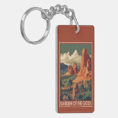 Tuin van de Gods Colorado Springs Travel  Sleutelhanger (Voorkant Links)