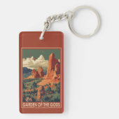 Tuin van de Gods Colorado Springs Travel  Sleutelhanger (achterkant)