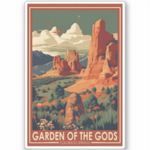 Tuin van de Gods Colorado Springs Travel  Sticker