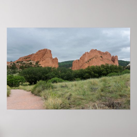 Tuin van de Gods Monoliths Along Trail Poster (Voorkant)