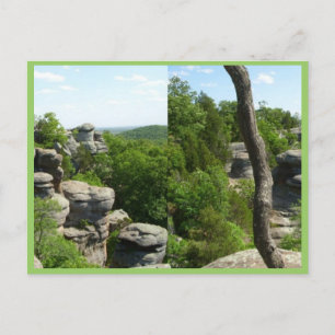 tuin van de gods-Southern Illinois. Stereografie Briefkaart