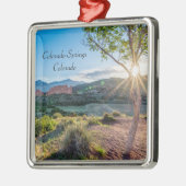 Tuin van de Gods Tree Sunburst Square Ornament (Links)