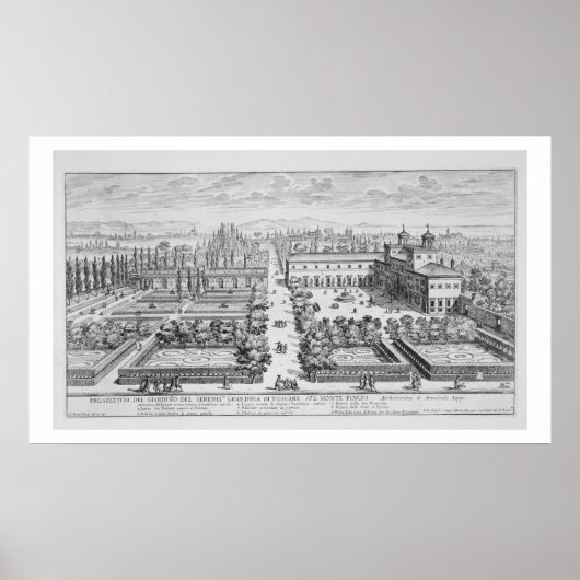 Tuin van de Groothertog Toscane op de Monte P Poster (Voorkant)