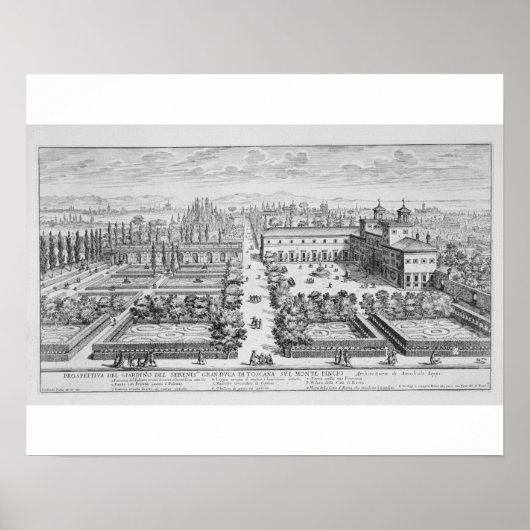 Tuin van de Groothertog Toscane op de Monte P Poster (Voorkant)
