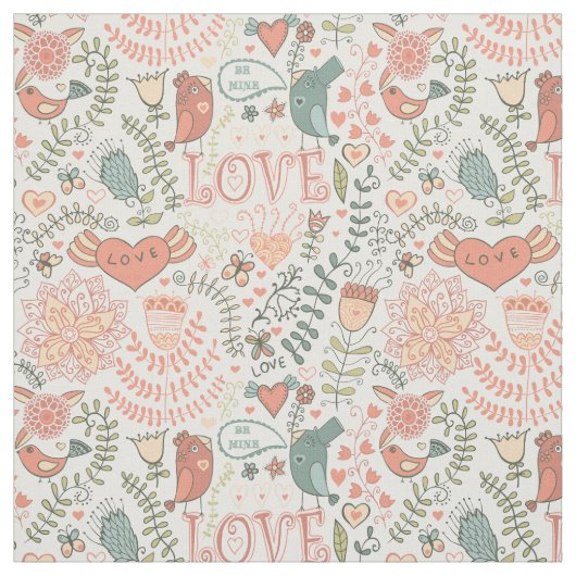 Tuin van de liefde Lovebirds Stof (Swatch)