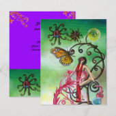 TUIN VAN DE MELISSA 2, rood, roze violet Kaart (Voorkant / Achterkant)