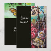 TUIN VAN DE MELISSA 2, Zwart, Wit, Fuchsia Kaart (Voorkant / Achterkant)