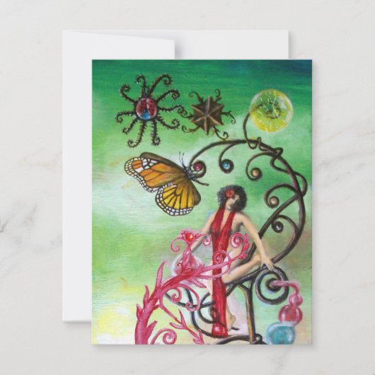 TUIN VAN DE MELISSA helder rood roze groen blauw Kaart (Voorkant)