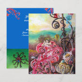 TUIN VAN DE MELISSA, helderrood, roze blauw Kaart (Voorkant / Achterkant)