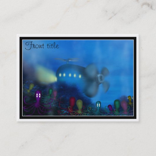 tuin van de octopus visitekaartje (Voorkant)