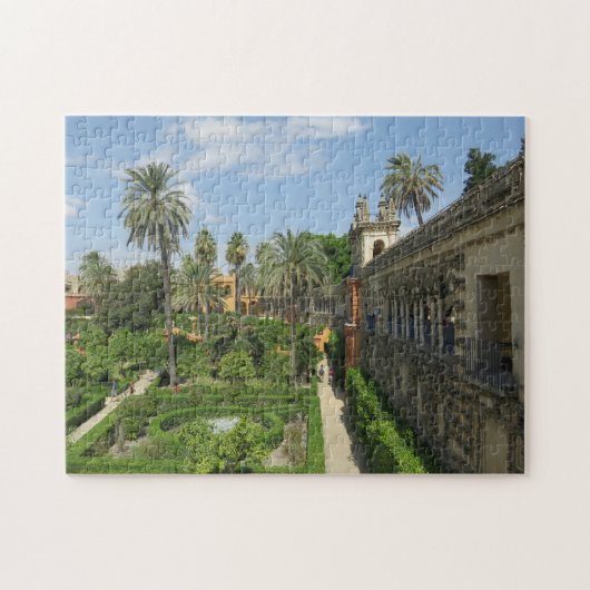 Tuin van de Royal Alcazar, Sevilla, Spanje Legpuzzel (Horizontaal)