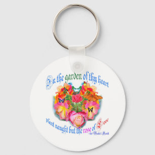 Tuin van de sleutelketen van uw hart sleutelhanger