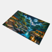 Tuin van de stille nacht deurmat (Schuin)