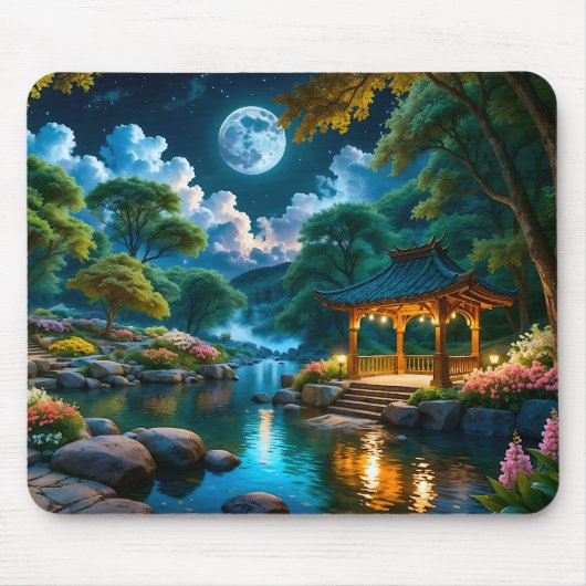 Tuin van de stille nacht Muismat (2) (Voorkant)