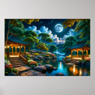 Tuin van de stille nacht poster