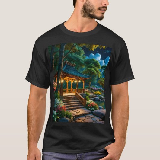 Tuin van de stille nacht T-shirt (1) (Voorkant)