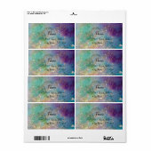 TUIN VAN DE VERLOREN SCHADUWEN,.blauw groen Etiket (Full Sheet)