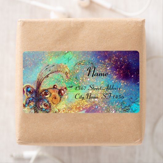 TUIN VAN DE VERLOREN SCHADUWEN,.blauw groen Etiket (Insitu)