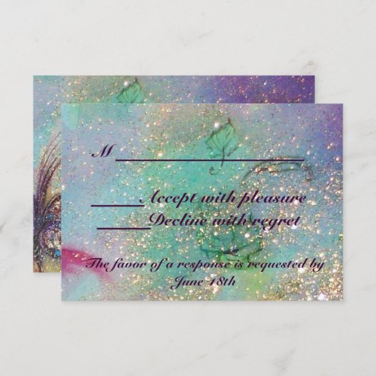 TUIN VAN DE VERLOREN SCHADUWEN / MAGIC BUTTERFLY R RSVP KAARTJE (Voorkant / Achterkant)