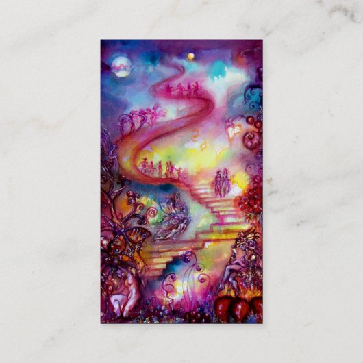 TUIN VAN DE VERLOREN SCHADUWEN, MAGISCHE TRAP Rood Visitekaartje (Achterkant)