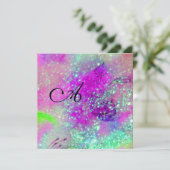 TUIN VAN DE VERLOREN SCHADUWEN -monogram, paarsbla Aankondiging (Staand voorkant)