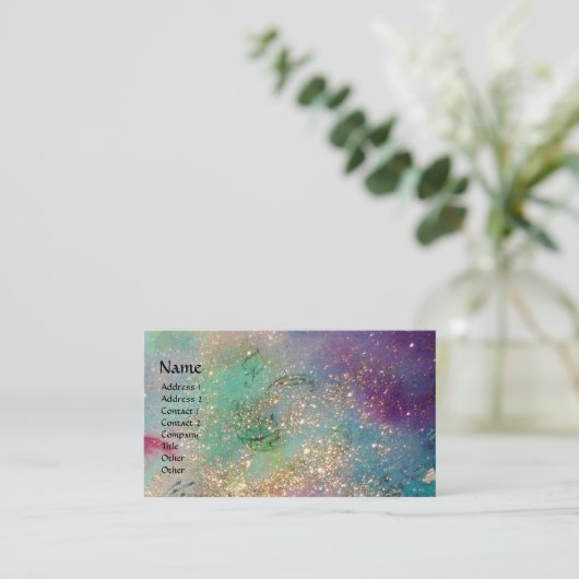 TUIN VAN DE VERLOREN SCHADUWEN / RIDDER EN FEE BLA VISITEKAARTJE (Staand voorkant)