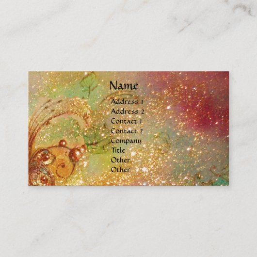 TUIN VAN DE VERLOREN SCHADUWEN / RIDDER EN FEE VISITEKAARTJE (Voorkant)