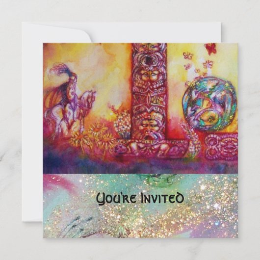 TUIN VAN DE VERLOREN SCHADUWEN - RIDDER EN PAARD KAART (Voorkant)