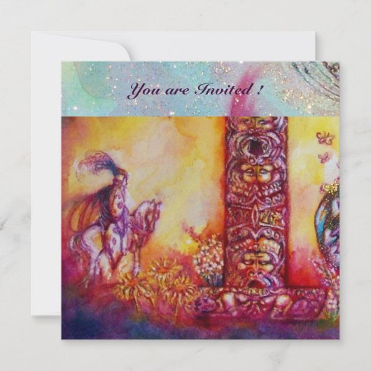 TUIN VAN DE VERLOREN SCHADUWEN - RIDDER EN PAARD KAART (Voorkant)