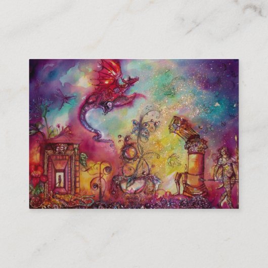 TUIN VAN DE VERLOREN SCHADUWEN ,VLIEGENDE RODE DRA VISITEKAARTJE (Achterkant)