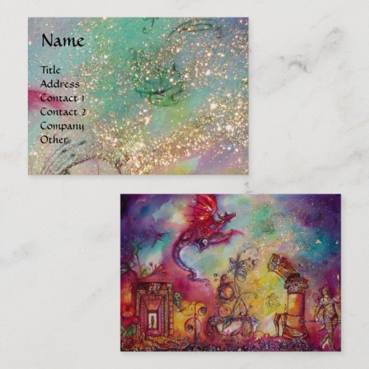 TUIN VAN DE VERLOREN SCHADUWEN ,VLIEGENDE RODE DRA VISITEKAARTJE (Voorkant / Achterkant)