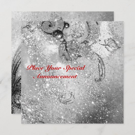 TUIN VAN DE VERLOREN SCHADUWEN / VLINDER-MONOGRAM AANKONDIGING (Voorkant / Achterkant)