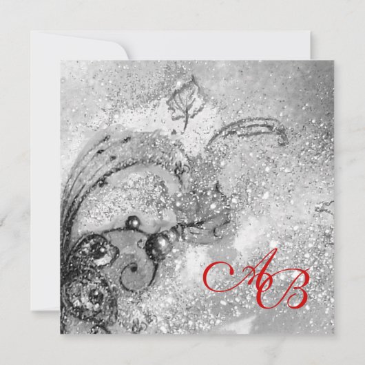 TUIN VAN DE VERLOREN SCHADUWEN / VLINDER-MONOGRAM AANKONDIGING (Achterkant)