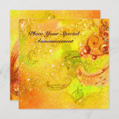 TUIN VAN DE VERLOREN SCHADUWEN / VLINDER MONOGRAM AANKONDIGING (Voorkant / Achterkant)