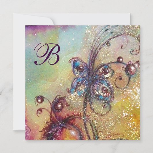 TUIN VAN DE VERLOREN SCHADUWEN,VLINDER Monogram Go Aankondiging (Voorkant)