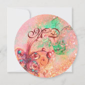 TUIN VAN DE VERLOREN SCHADUWEN / VLINDER MONOGRAM KAART (Achterkant)