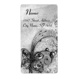 TUIN VAN DE VERLOREN SCHADUWEN, zwart en wit grijs Etiket