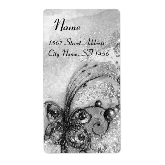 TUIN VAN DE VERLOREN SCHADUWEN, zwart en wit grijs Etiket (Voorkant)