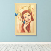 Tuin van de Winged Dingen Canvas Afdruk (Insitu (Houten vloer))