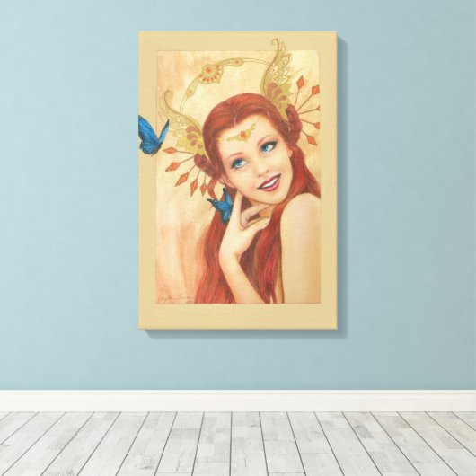 Tuin van de Winged Dingen Canvas Afdruk (Insitu (Houten vloer))