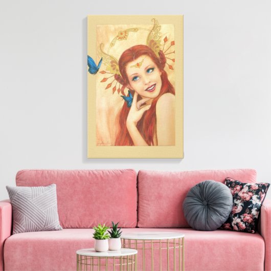 Tuin van de Winged Dingen Canvas Afdruk (Insitu (Woonkamer))