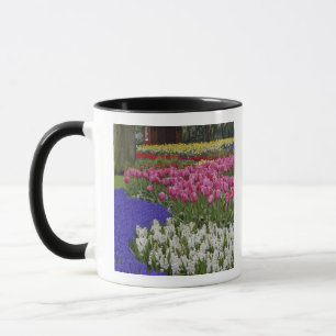 Tuin van druifhyacint, hyacint en tulpen, mok