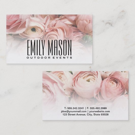 Tuin van Eden | bloemstuk | bloemist Visitekaartje (Voorkant / Achterkant)